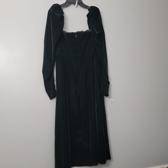 Antonio Melani MacKenzie Square Neck Long Sleeve Velvet A-Line Midi Dress - Picture 7 of 9
